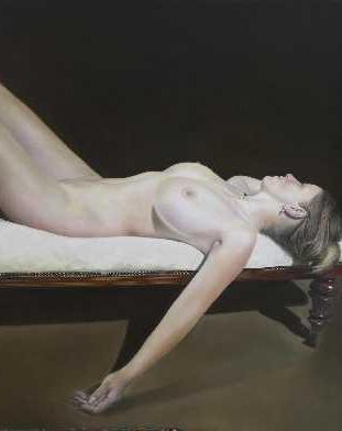 Ginny Page 2005 - Resting - Oil on Canvas 110x170cm